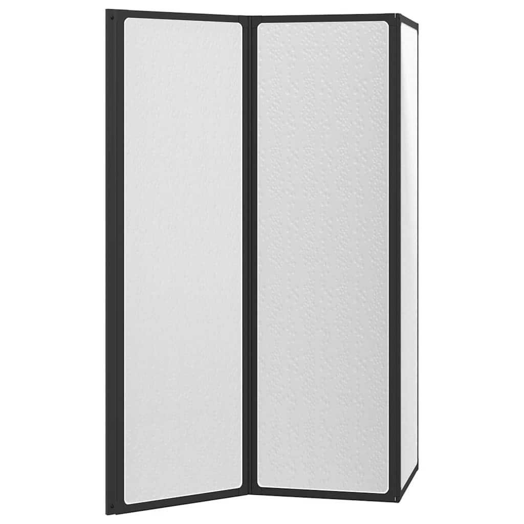 3-Panel Foldable Shower Screen Wall 141x132cm