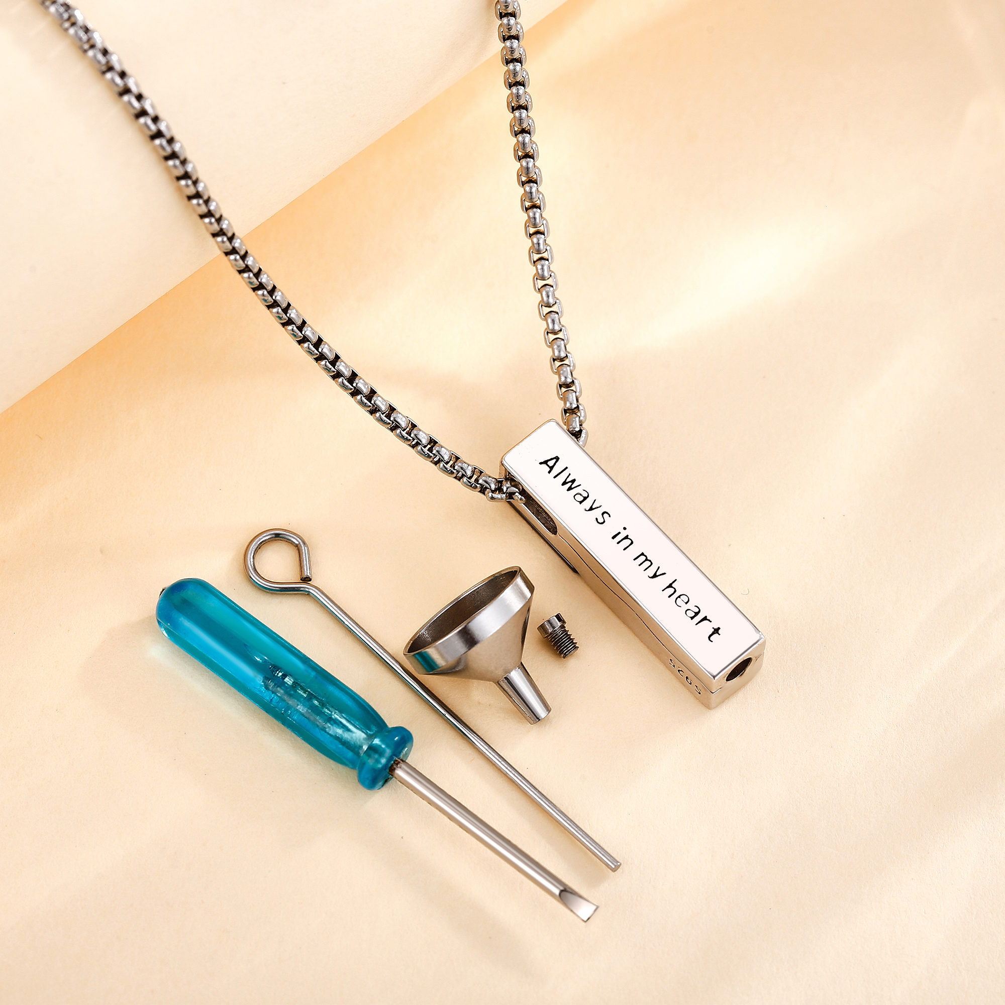 925 Sterling Silver Pet Urn Necklace, Everyday Wear Gift