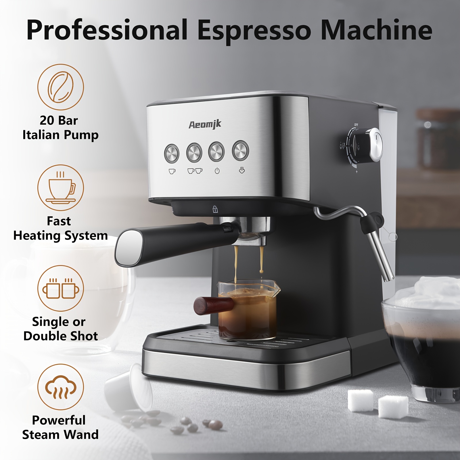 Mooye All in one Espresso Machine 20bar All in one Coffee - Temu