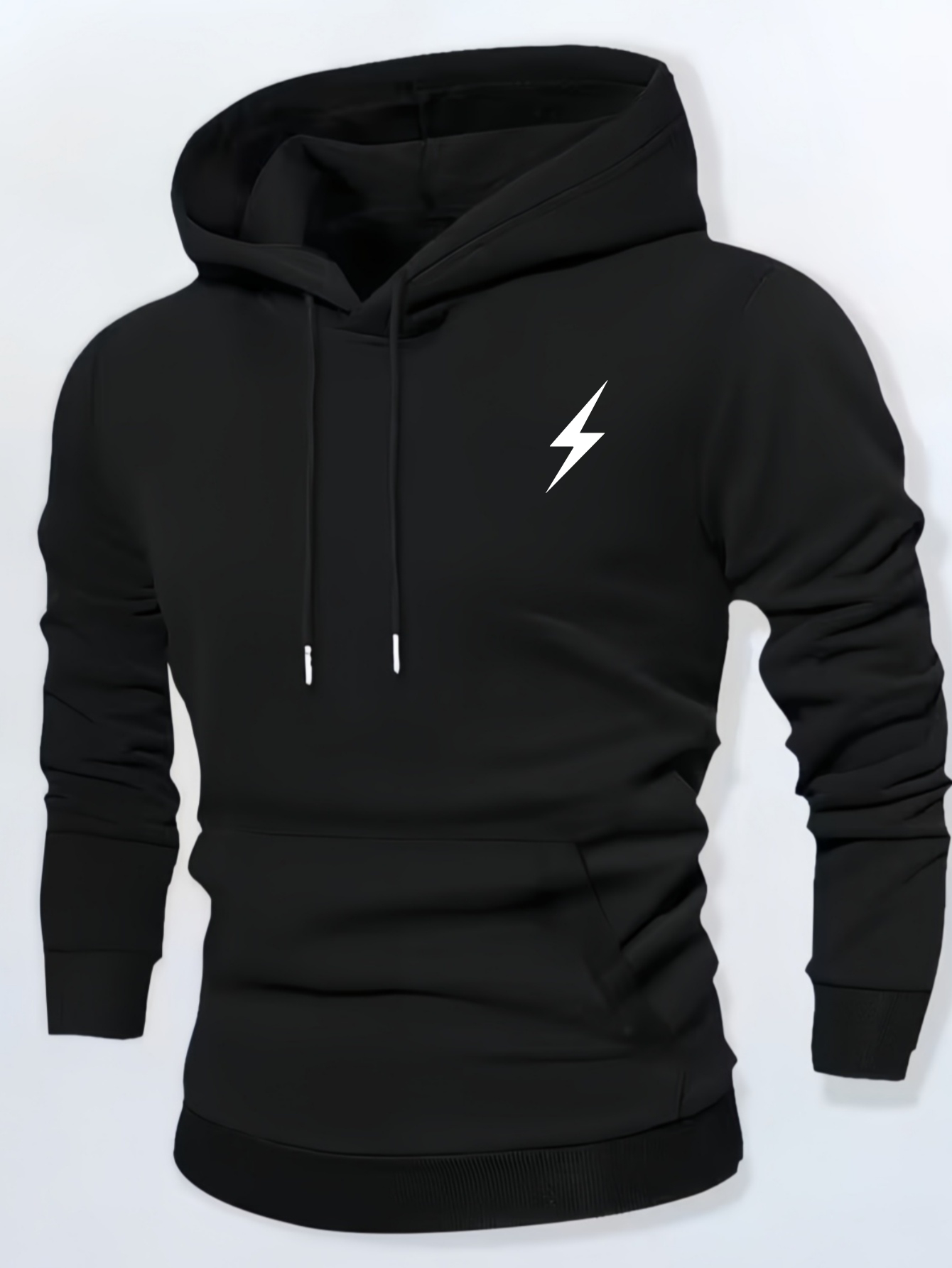 Heren- en dameshoodies met witte bliksemflitsprint