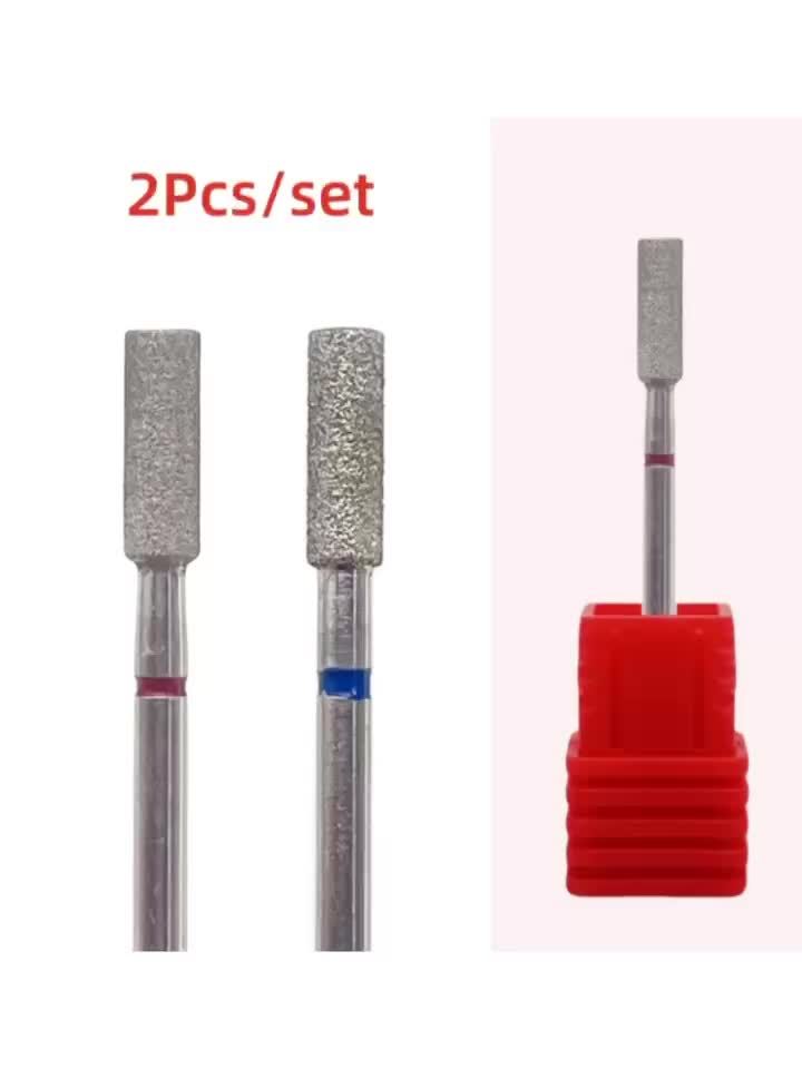 2pcs Large Barrel Nail Drill Bit Set for Nail Machine Files