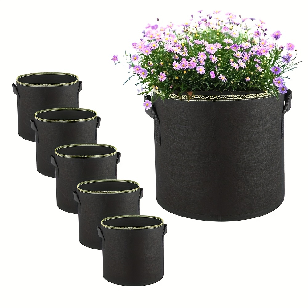 Visit to Buy] Free Shipping Non-woven Planting Bag Home Gardening Vegetable  Grow Bags trees Flower Pots & Planters …