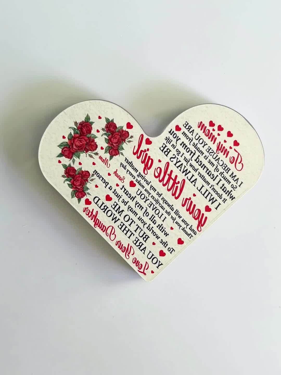 Regalo per la mamma Giorno-Mamma Miglior regalo-Mamma Regalo di Natale- Regali di compleanno per mamma-San Valentino Regalo-Cuore personalizzato  Segno-regalo in legno per mamma -  Italia