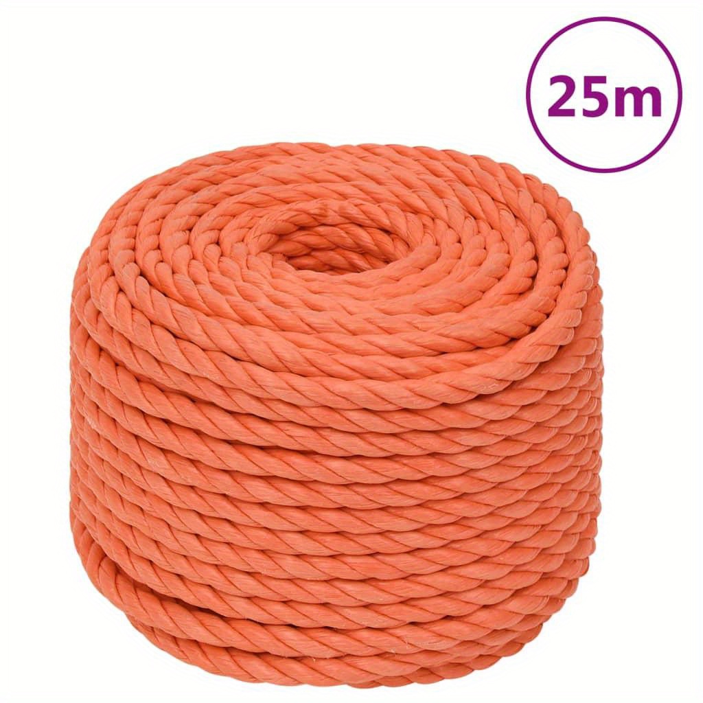 Orange Work Rope 12mm 25m Polypropylene