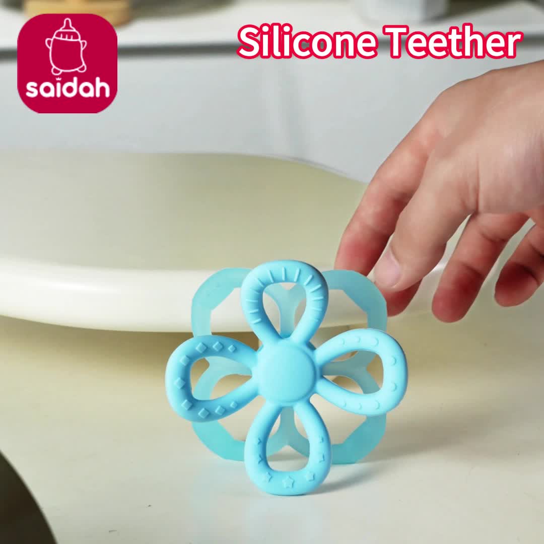 SAIDAH Soft Silicone Teether Ball for Infants