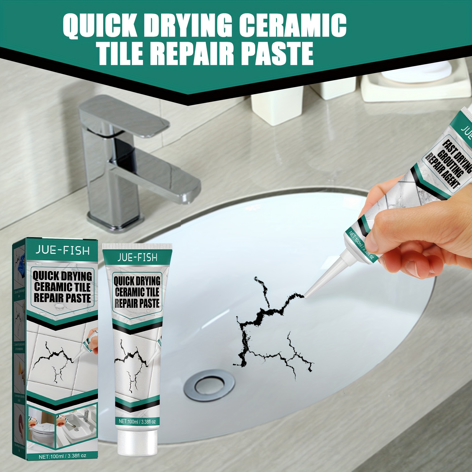 Ceramic Tile Repair Ab Adhesive Suit Metal Ceramic Tile - Temu