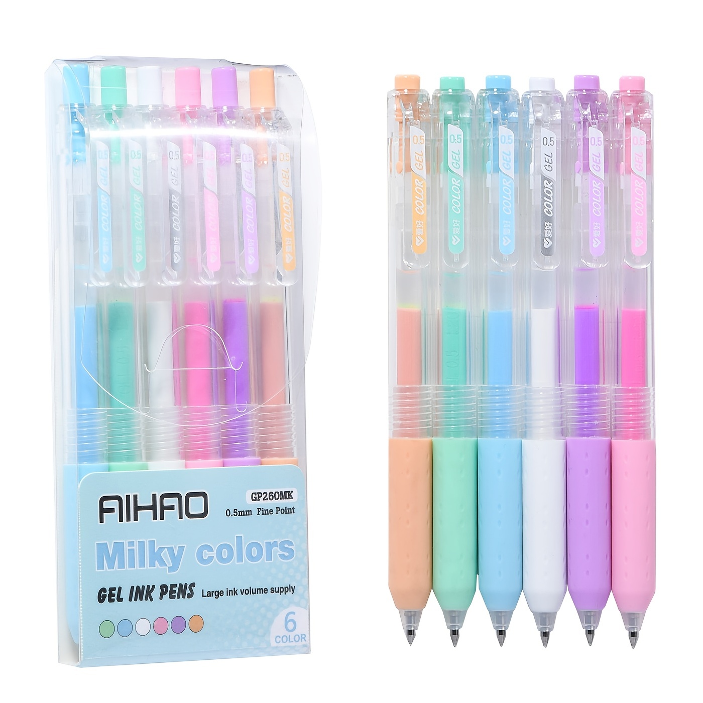 Shuttle Art Colored Retractable Gel Pens 8 Pastel Ink Colors Cute Pens  0.5mm Fine Point Quick Drying for Writing Drawing Journaling Note Taking  School Office Home Pastel Ink 8 Count (Pack of 1)