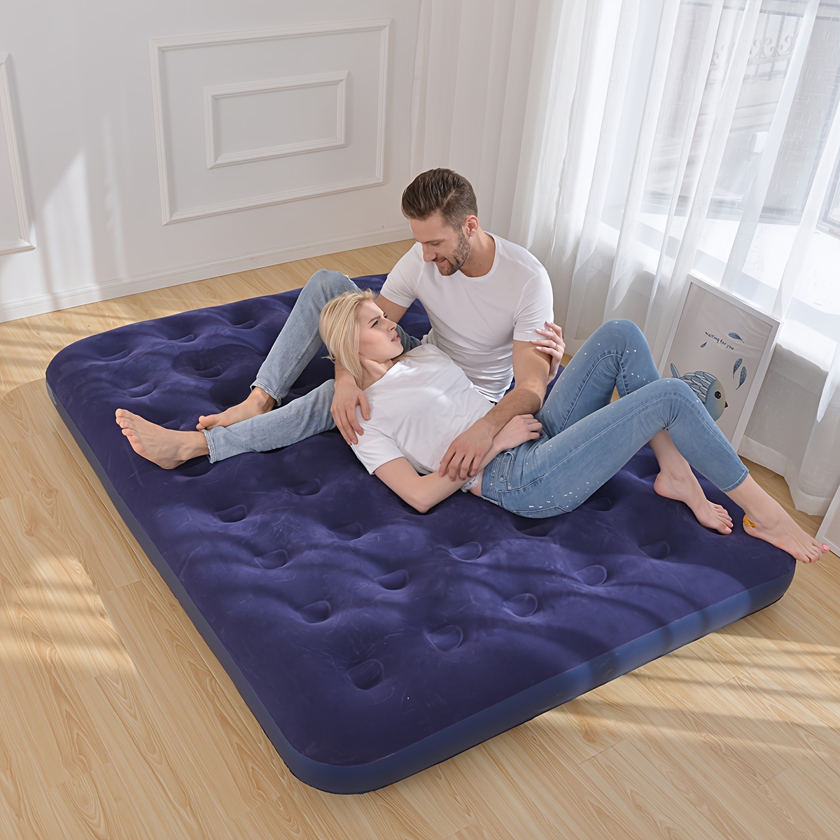 Colchón inflable para personas, colchón de aire portátil para exteriores, cama  hinchable, cama hinchable, siesta - AliExpress