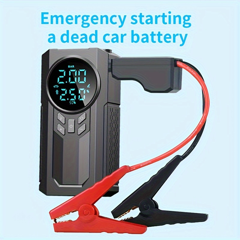 TD Demarreur de voiture portable Booster secteur Sans Cle thermique Batterie externe Chargeur voiture demarrage de secours mobile 1