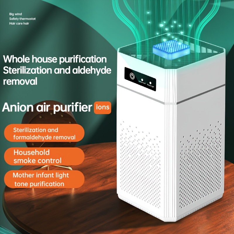 1pc Smart Air Purifying Ashtray, Wireless Air Purifier With Aroma For Home,  Office, Car