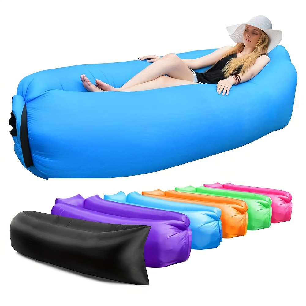  Laybag - Sofá hinchable con almohada hinchable al aire libre -  Sofá de viaje al aire libre - Sofá de viaje Lazy - Sofá hinchable de aire  rápido para playa 
