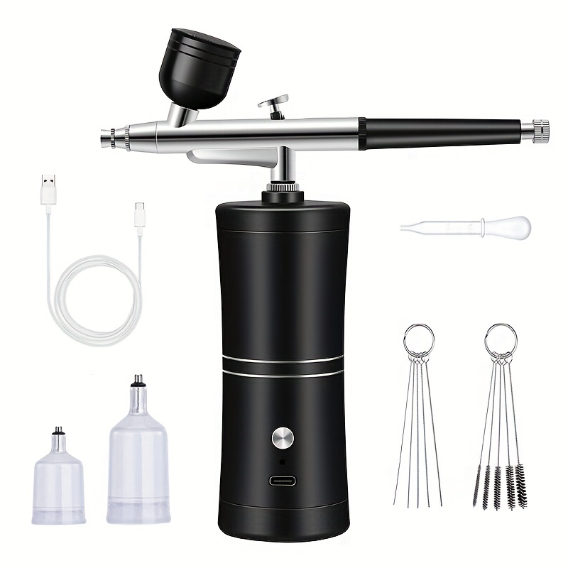 Dual Action Airbrush Kit Gravity Air Brush Gun with 0.3/0.5mm Nozzle  Cleaning Brush Accessories for Nails Cake Model Painting - AliExpress