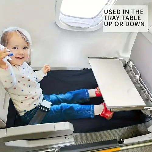 1pc taburete de reposapiés de viaje inflable ajustable, almohada de  reposapiés para dormir de vuelo para niños para viajar en aviones, autobús,  coche