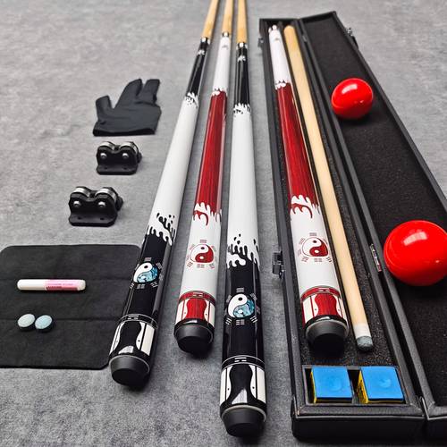 queue de billard dominatrice en fibre de sur le thème du feu étincelant, configuration professionnelle de niveau 12,5 mm, protège-joint - rapide à 3 dents en acier inoxydable, poignée perle , durable, - , universelle pour boule noire 8, boule 9 et américain