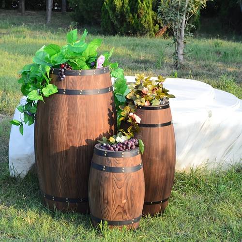 carbonized solid wood flower pot anti wooden planter for greenery flower arrangements vegetable planting on bonsai and outdoor beer decor gardening gift home decor