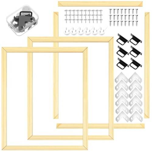 16x20 inch canvas stretcher bars wood frames kit easy to assemble for prints posters oil painting embroidery and needlepoint arts