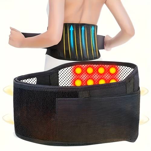 adjustable relaxing lumbar support belt comfortable back brace with heating function suitable for sports and body care