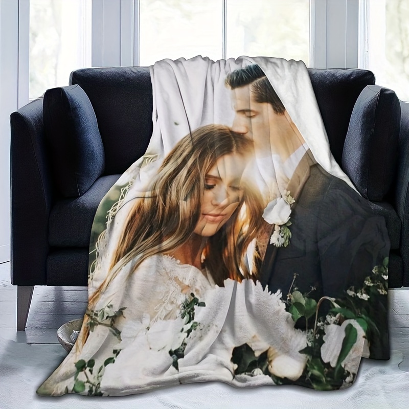 Custom Photo Blanket, Personalized Flannel Throw