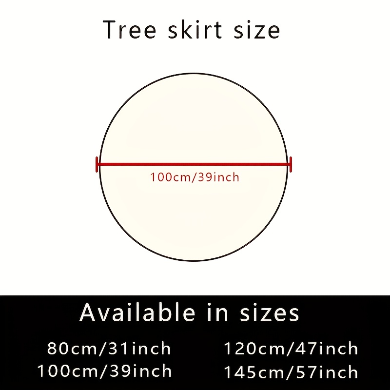[Christmas Decorations] 1pc White Plush Christmas Tree Skirt with Fluffy Edge - Multi-Size Soft Holiday Decor, Modern Floor Protector for Standard & Large Trees, Easy-Clean Xmas Party Decoration for Home or Events, The Christmas Tree Skirt Party Decorations, Christmas Decorations for Home Indoor, Nativity Christmas Tree Skirt, Christmas Skirts for Tree, Large Christmas Decorations, Festive Celebration, Elegant Decor, Highquality Stitching, Lightweight Construction, Seasonal Accessory