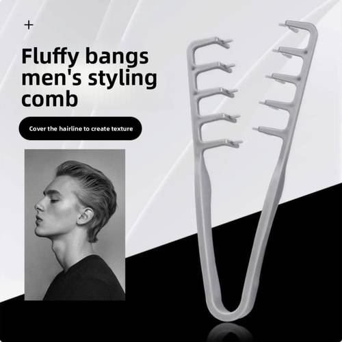 2er-set herren-stylingkamm aus kunststoff, kompakt, für business, reisen, büro den täglichen gebrauch, verleiht volumen glättet frizz