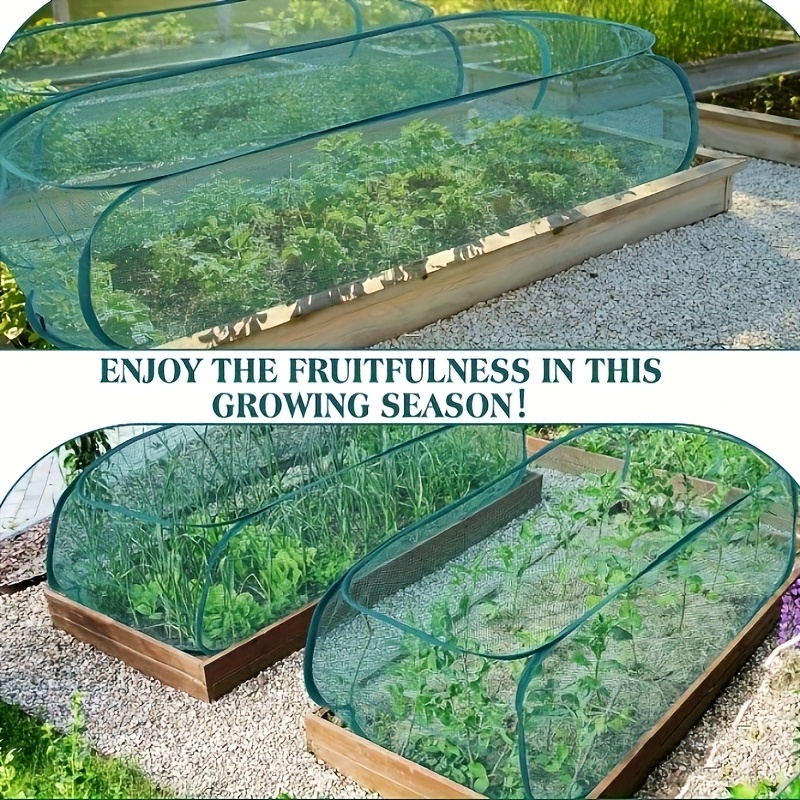 mesh plant cover net vegetable and plants protection mesh suitable for raised garden beds cages fruit seed   herbs   up   plant cover vegetable mesh plant protector with ground spikes plant protector for raised gardens flower beds