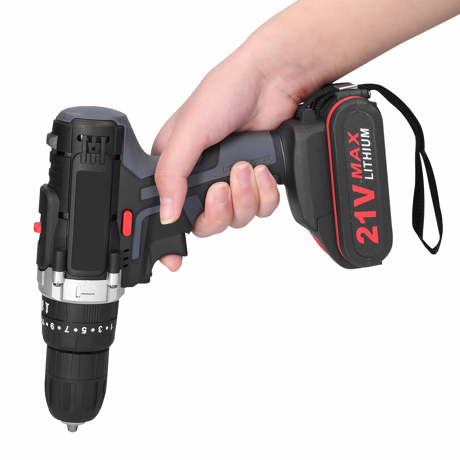 21V Multifunctionele Handboor met Schroevendraaierset, 3-in-1 Elektrische Schroevendraaier,