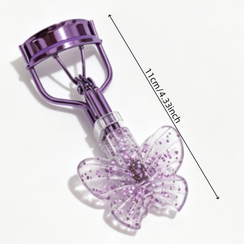 Eyelash Curler, Stainless Steel Lash Curler with Refill Pads, Cute Glitter Handle, Professional Makeup Tool