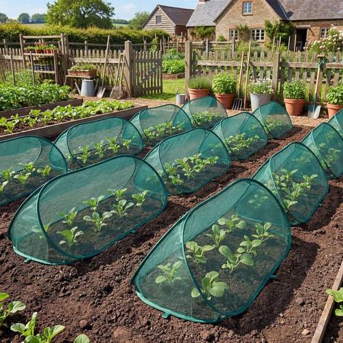 9pcs up plant vegetable and fruit insect protection cover set 1 insect proof net 8 ground pegs anti bird and protective cover for flower planting