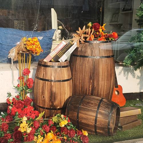 item picture carbonized solid wood flower pot anti wooden planter for greenery flower arrangements vegetable planting on bonsai and outdoor beer decor gardening gift home decor