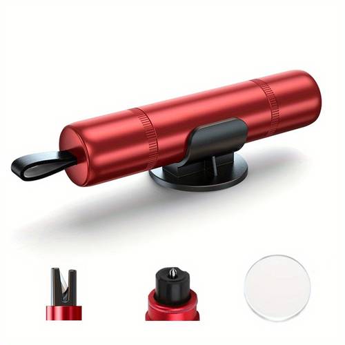 multi function car window breaker safety hammer tool with seatbelt cutter portable car safety hammer two in window breaker and seatbelt cutter portable safety hammer for land and underwater use car accident emergency escape tool