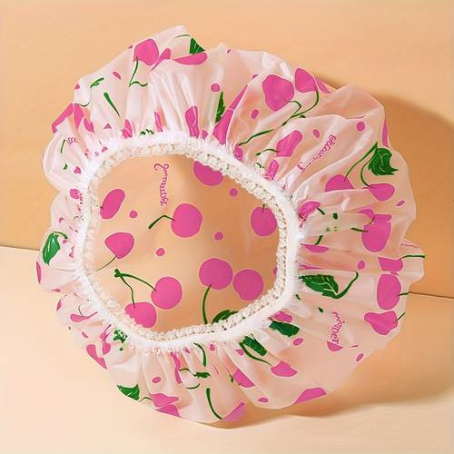 1pc print shower unisex non shampoo care hat cute design for bath shower use sturdy fit headgear bath accessories shower for women shower for men