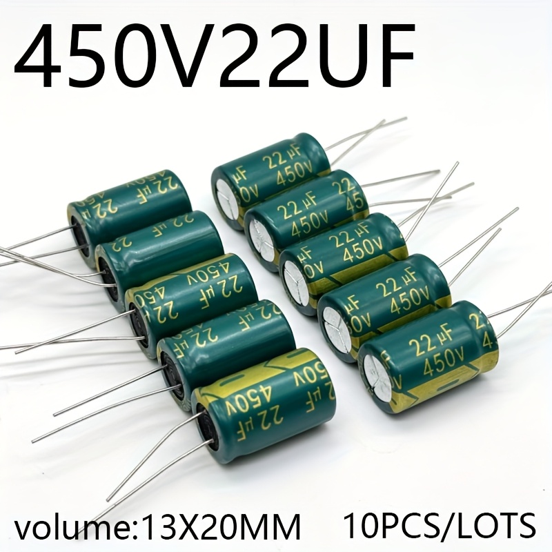 Condensateur électrolytique Aluminium Condensateurs Électrolytiques Aluminium - 400/450V, Diverses Capacités (1µF à 150µF) - Lot Condensateur 450V