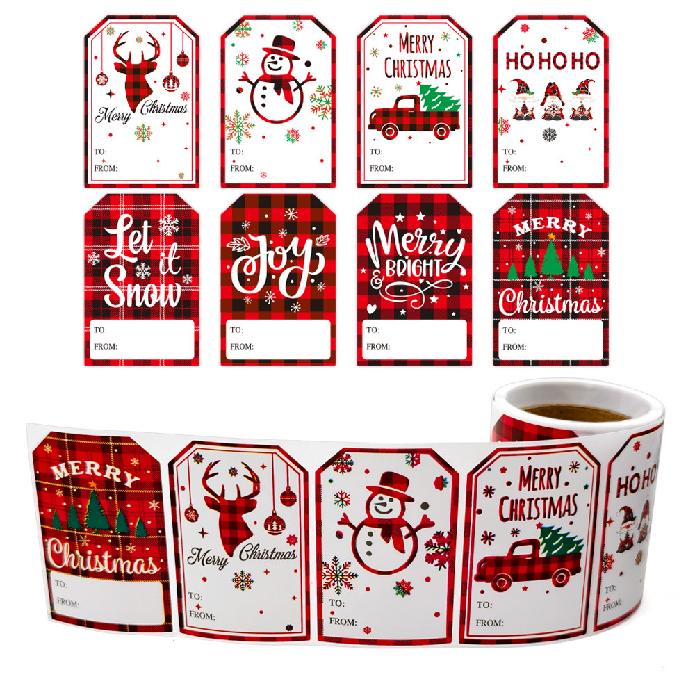 1 Roll of 100pcs Christmas Gift Tags - Holiday Thank You Decorative Labels, Suitable for Holiday Gifts, Gift Tags, Merry  ,   Stickers, Christmas Home Decor, Gift Tags, Christmas Stickers