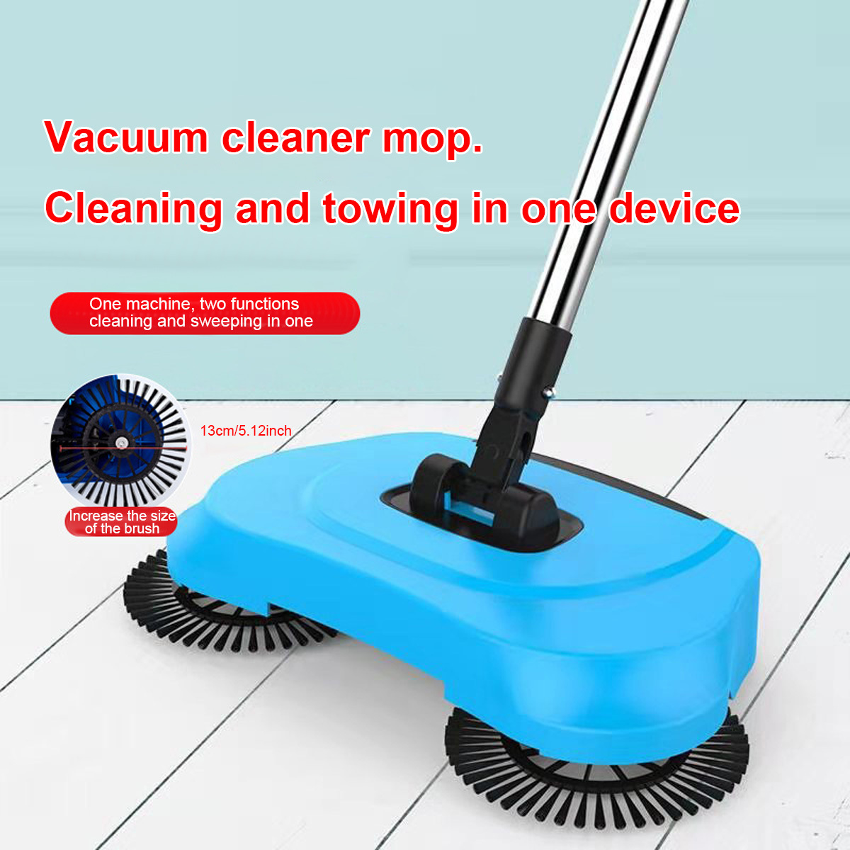 2026   model 2 in 1 sweeping and mopping set wide brush head for   cleaning roller for easy pushing no bending labor saving design 5