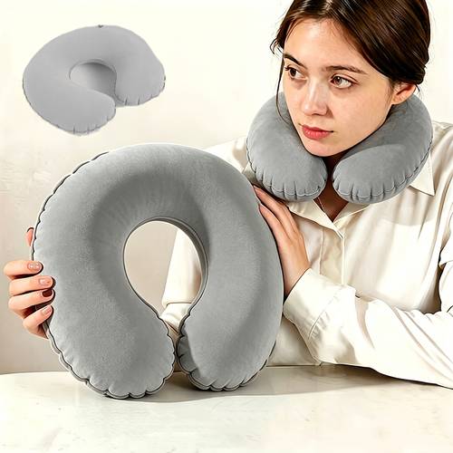 Ergonomic U-Shaped Neck Pillow - Dual-purpose Travel and Office Pillow, Lightweight and Portable Cervical Spine Pillow, Suitable for Airplanes, Cars, and Beds. Compression-fitting Design Fits the S-shaped Cervical Spine