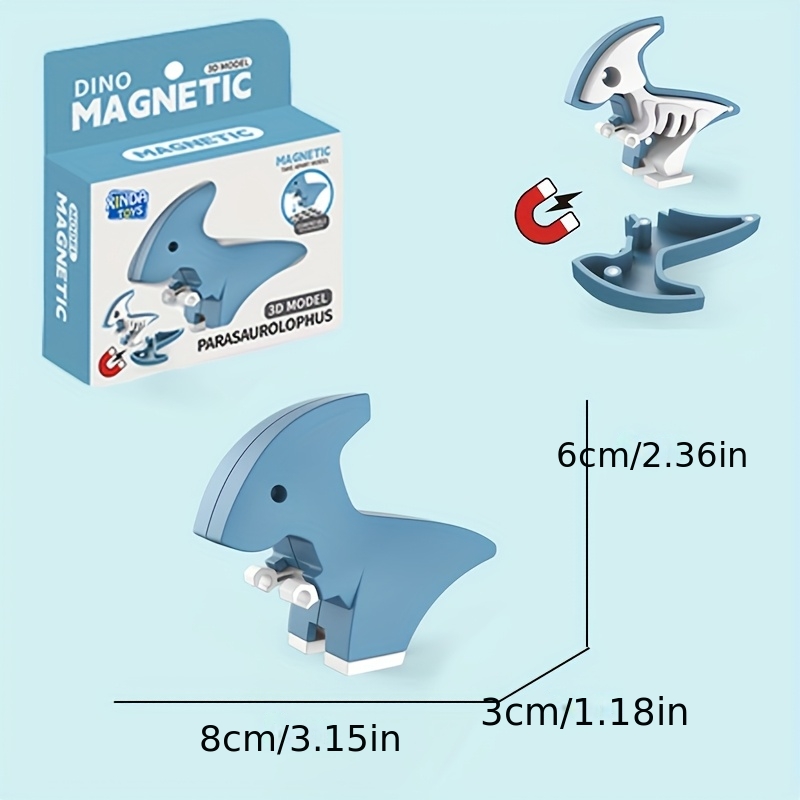 Magnetic Dinosaur Toy Set for Assembly