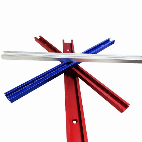 set of 2 woodworking dovetail rails standard t slot and three color slot extended length 800mm with pre drilled holes for diy assembly suitable for table saw accessories