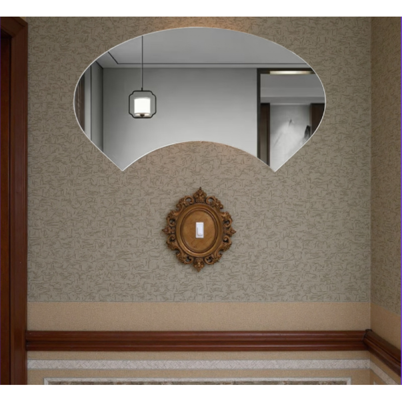 Frameless Irregular Acrylic Decorative Wall Mirror, Modern Minimalist Irregular Wall-Mounted Mirror for Living Room, Entryway, Bedroom, and Makeup Mirror