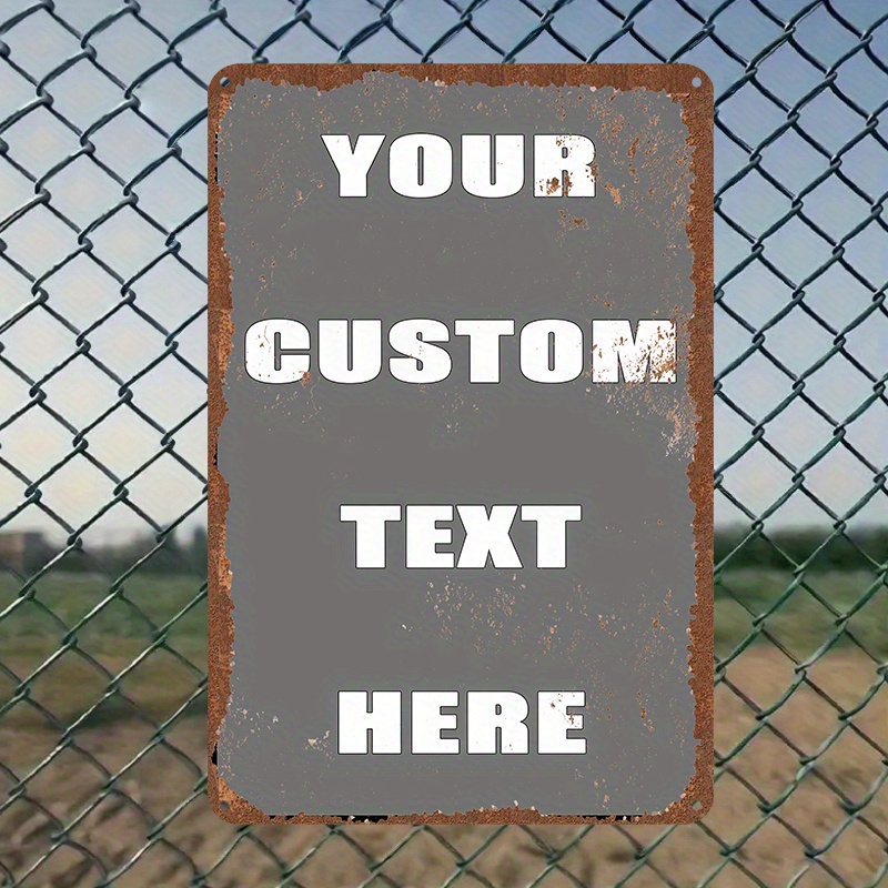 TEMU 2d Flat, Custom 2d Flat 1pc Customizable Retro Wrought Sign, 8x12 Inches (20x30cm), Wall Decor, Suitable For Decor Metal Office, Commercial