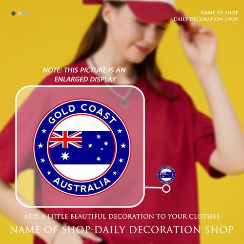 1pc australia map city hot transfer stickers with australian flag colors blue red white for t shirts hats bags jeans diy customization for travel souvenirs australian themed decorations australian souvenirs gifts