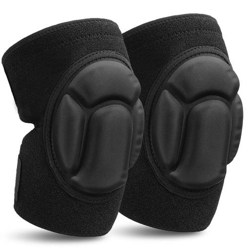 knee pads for work gardening thickened eva foam non slip knee pads with adjustable straps and patella support heavy duty knee pads for flooring tile construction construction work cleaning 1 pack black