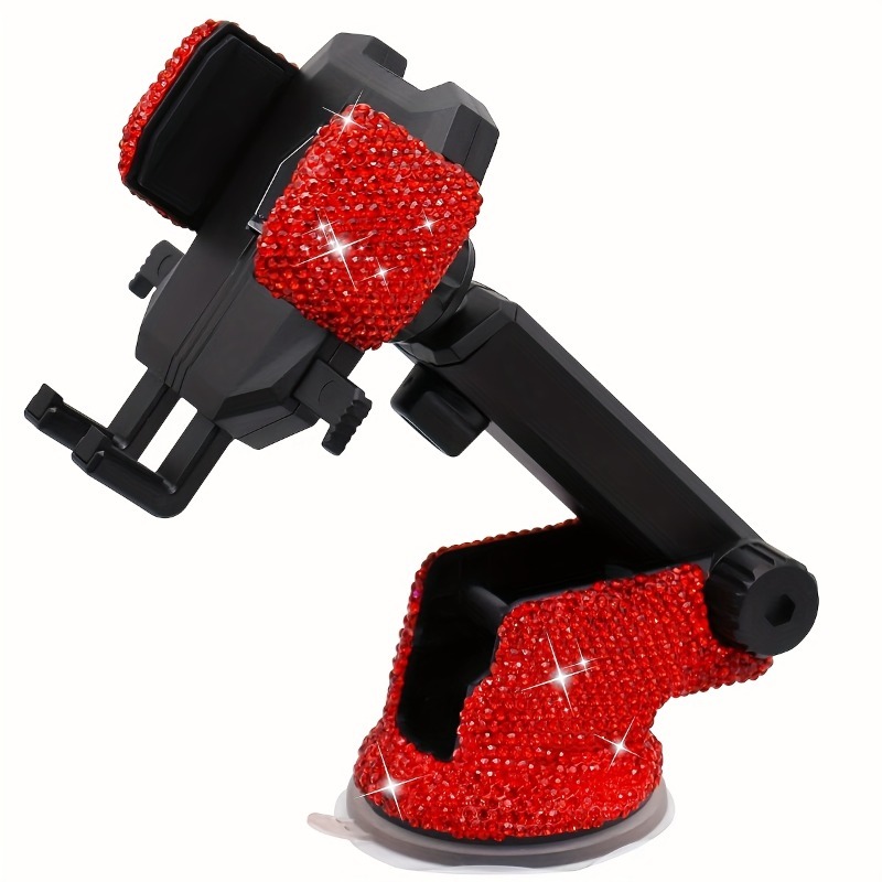 TEMU Shiny Car Phone Holder, Retractable Universal Model, Without Damaging Phone, More Convenient For Driving Navigation