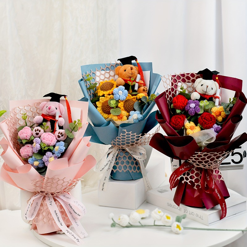 realistic artificial sunflower roses bouquet low maintenance suitable for graduation gifts birthday presents teacher parent gifts home desk decor with summer flower arrangement roses for shelf decoration no container