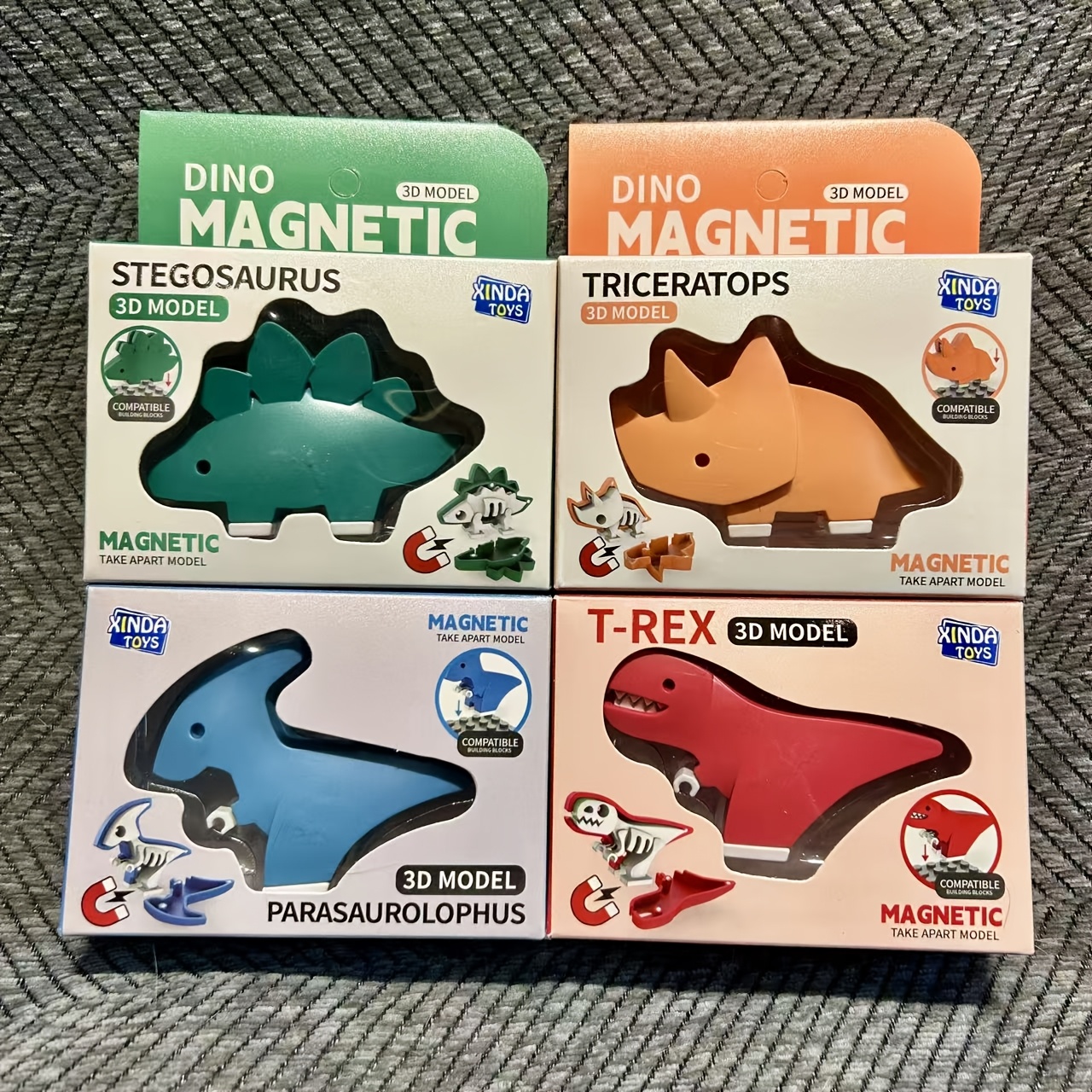 Magnetic Dinosaur Toy Set for Assembly