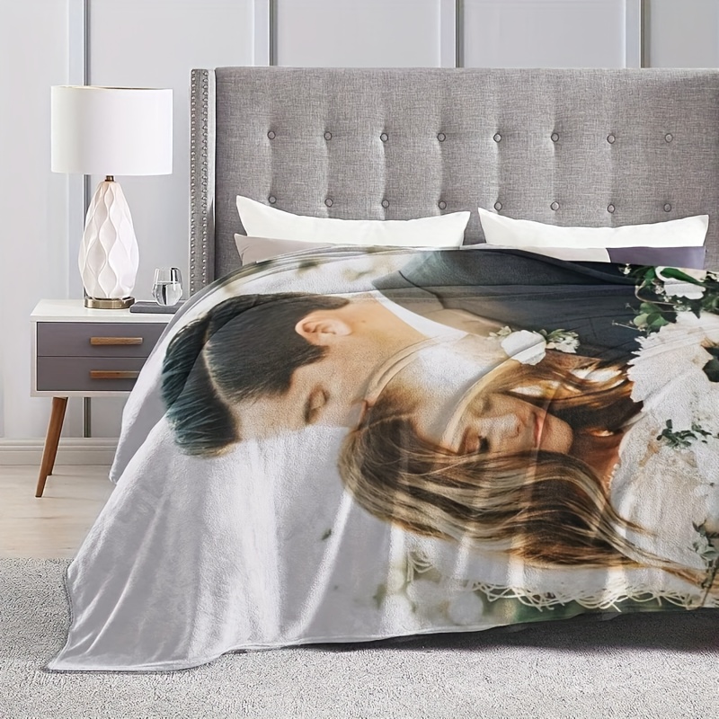 Custom Photo Blanket, Personalized Flannel Throw