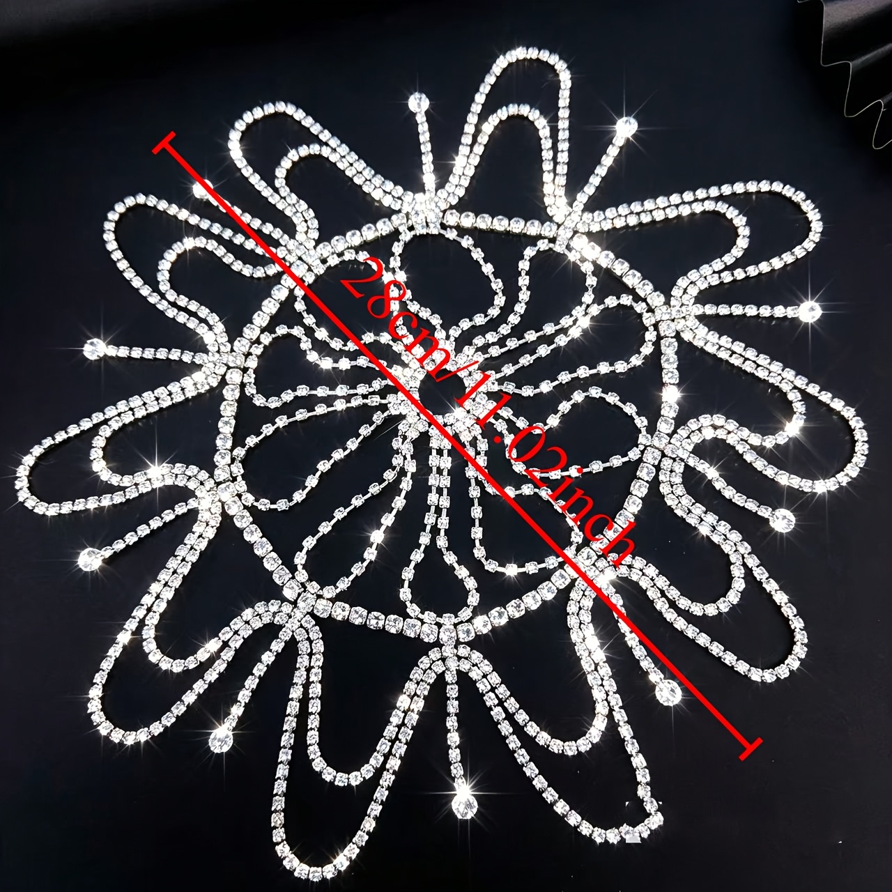 Multi-Layered Rhinestone Tassel Head Chain Hat Party Accessory