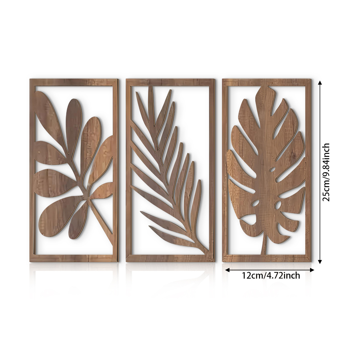 TEMU 2d Flat, 1 Set Suitable For Nordic Tropical Wall Panel & Ornament - Hollow-out Monstera// Branch Panel Frameless Artificial Decor, Irregular