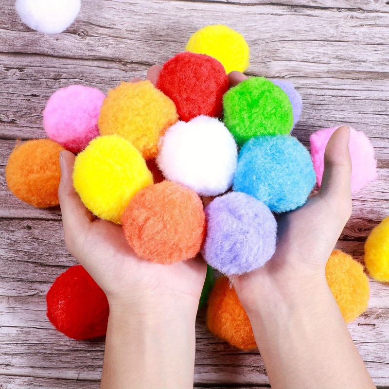 1100 multi color pom poms 0 79cm mini fuzzy pom poms for diy crafts decorations wreaths wedding decorations balloons multi color mixed pack   all kinds of  