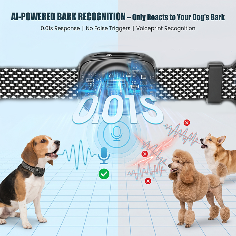 Vibrating Dog Bark Control Device with USB Rechargeable Battery