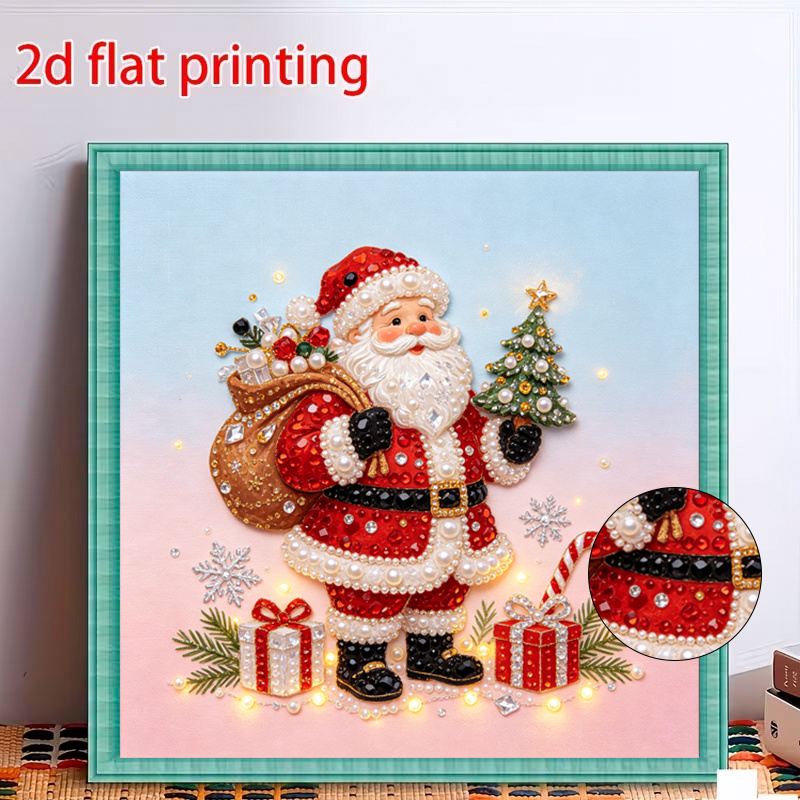 frameless 3d round diamond painting suitable for beginners christmas year round pearl art with colorful diy craft gift for home wall decor pearl and diamond picture for no frame required